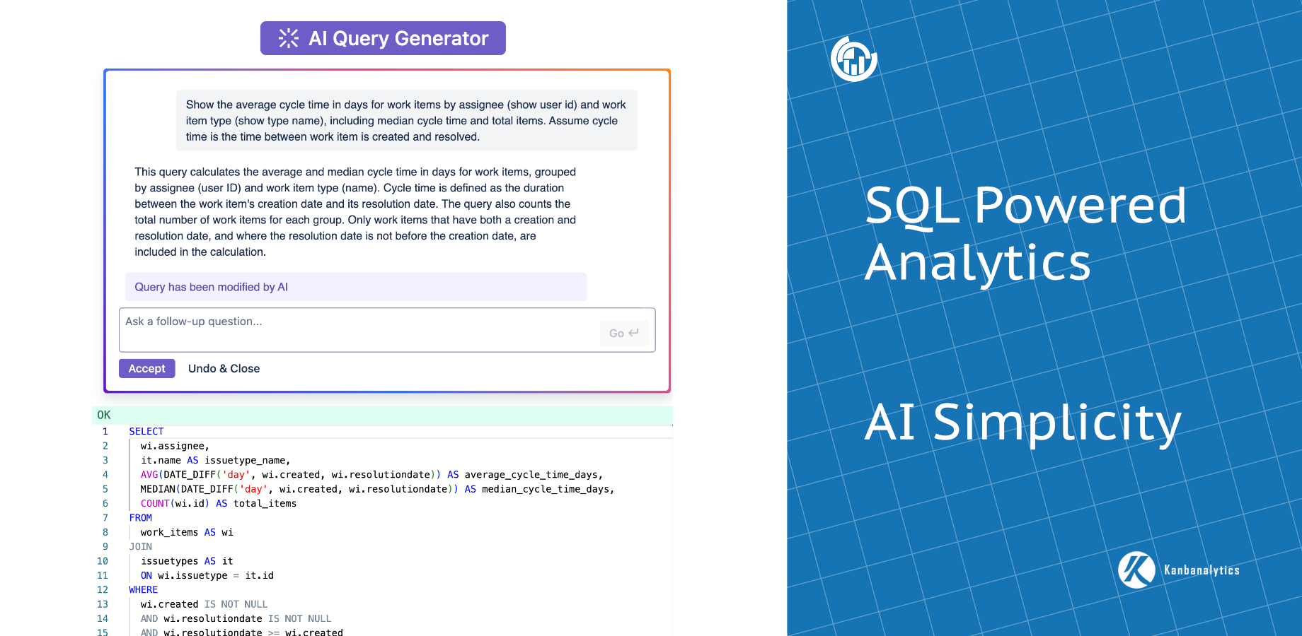 AI-driven reporting, no SQL required